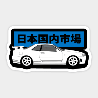 Side View Nissan Skyline r34 gtr 1999-2002 Sticker